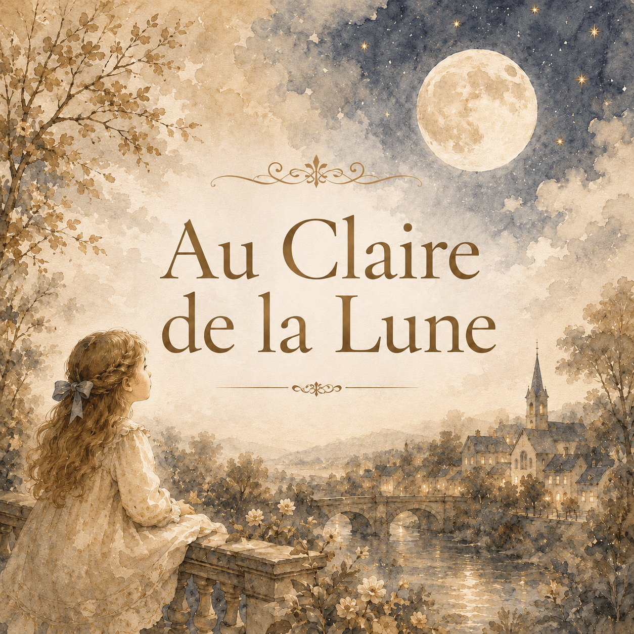 Au Clair de la Lune sheet music cover