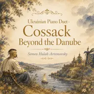 Ukrainian piano duet from the opera Cossack Beyond the Danube sheet music cover